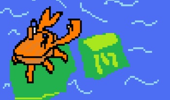 Подводный паркур краба