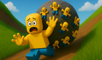 The giant falling rock