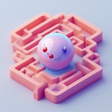 A ball in a maze