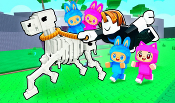 Не Катайся на Лабубу! Обби Езда Верхом Магнат +1