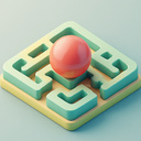 A ball in a maze