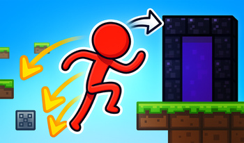 Красный Стикман Паркур