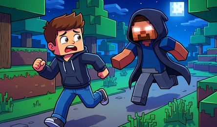 Майнкрафт Хоррор: Побег от Херобрина