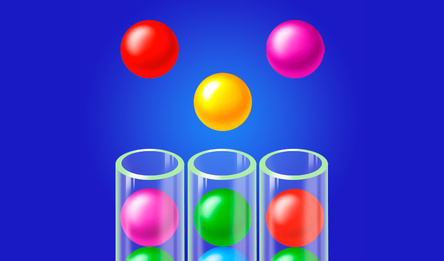 Сортировка цветных шариков: Головоломка онлайн