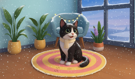 Cartoon cat: Озорной котенок