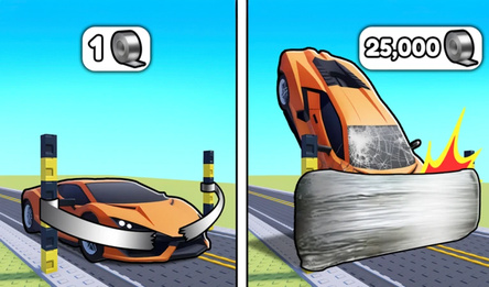 Obby: Drive your car as far as possible