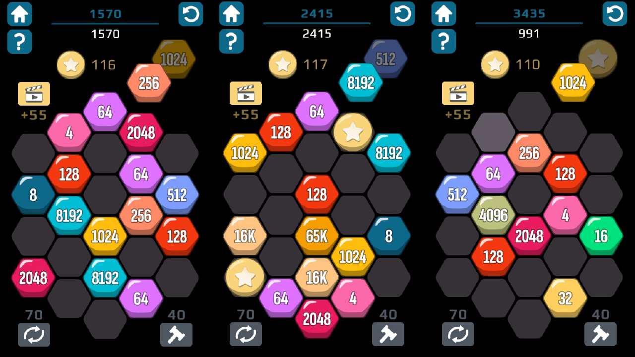 Гекса Точки 2048 Fusion