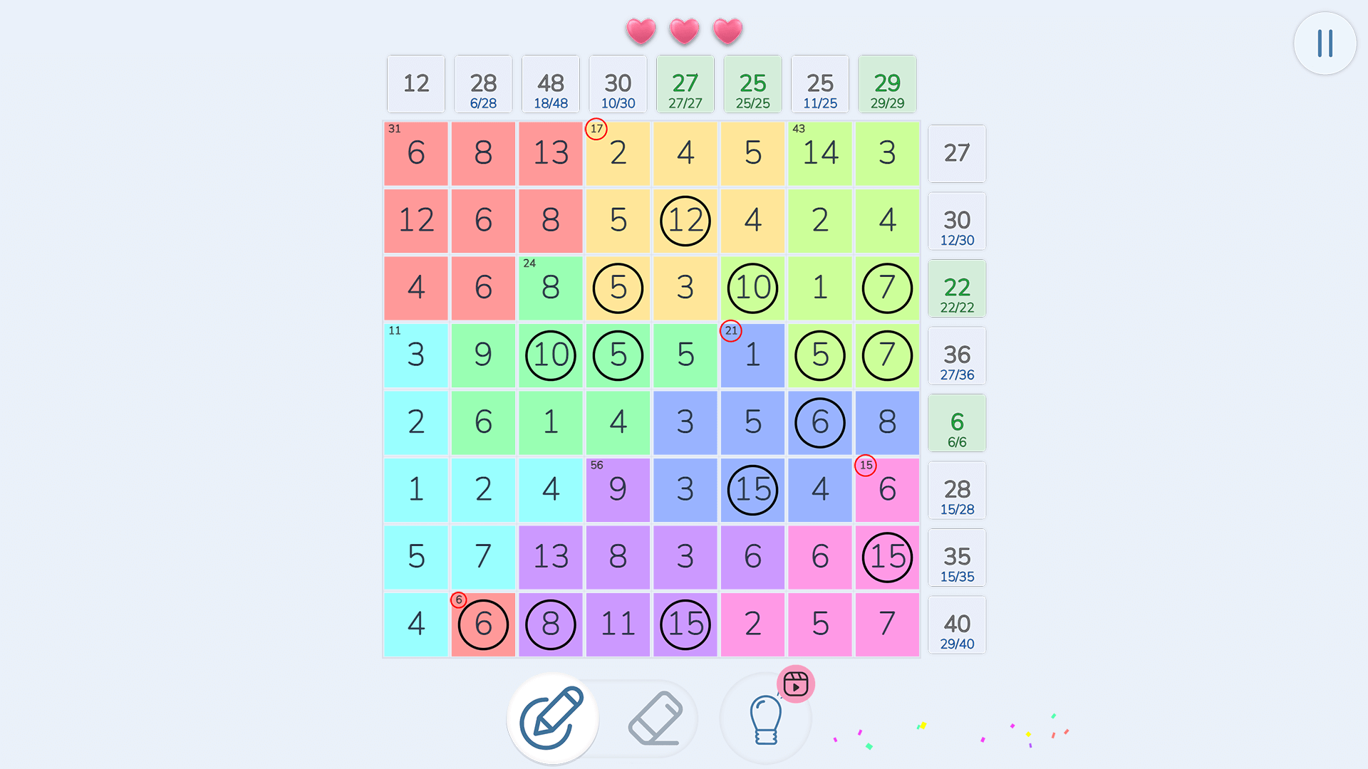 Extreme Number Sum Grid