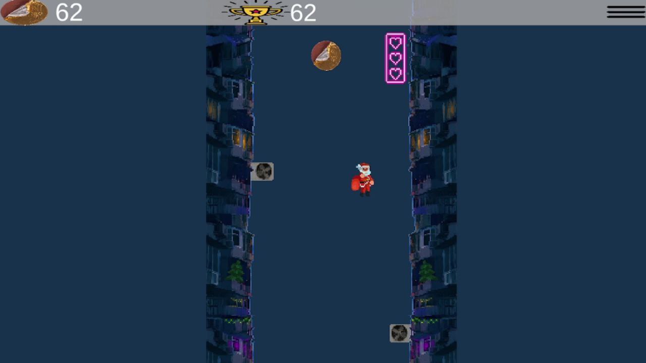 Дед мороз в беде! Гонка вверх!