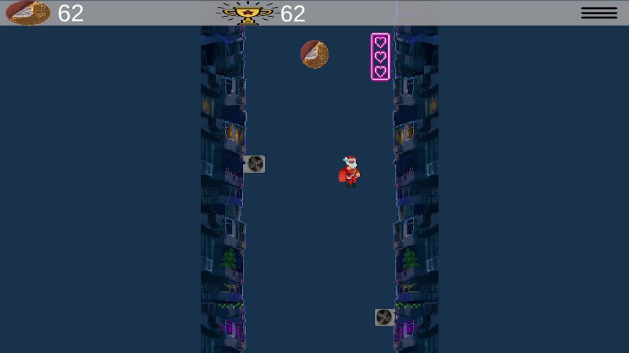 Дед мороз в беде! Гонка вверх!