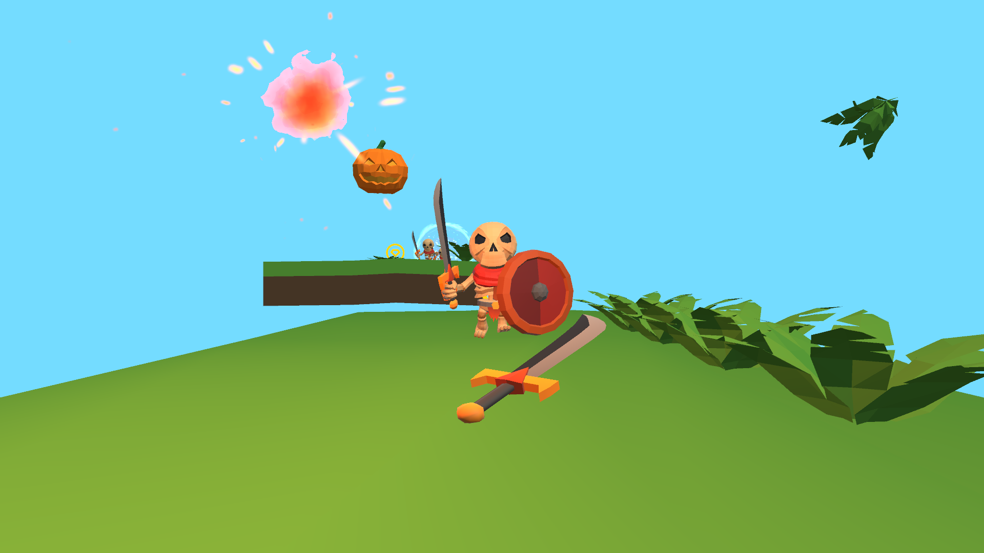 Супер Меч против монстров и скелетов