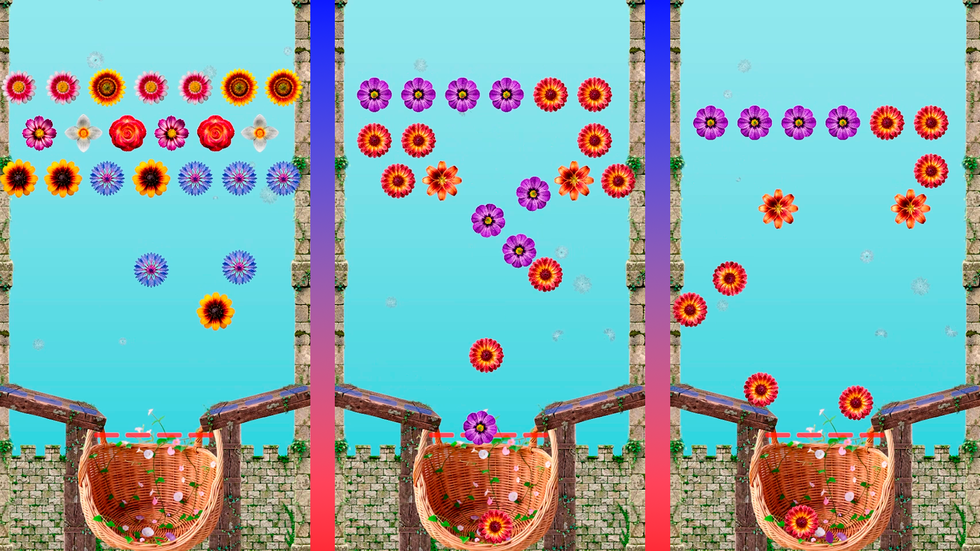 Соединяй цветы в лукошке 2048