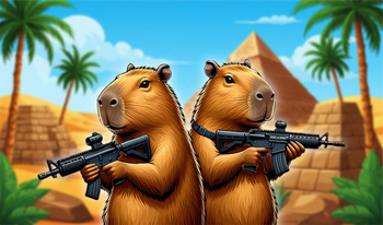 Capybaras with Guns 2. A Game for Two Players