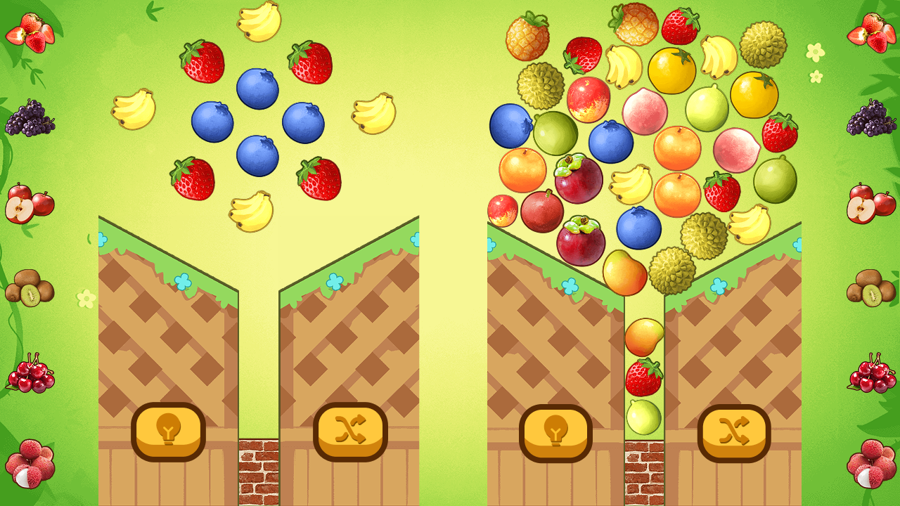 Соедините фрукты: Физическое удаление