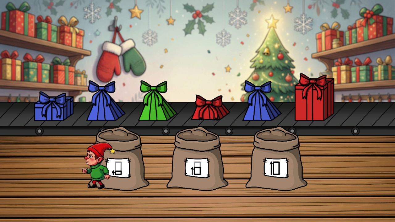 Фабрика подарков: сортировка