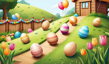 Пасхальная горка: закати яйцо