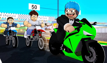 Obby: Ride the furthest on a motorcycle