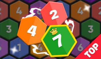Hexagons: three in a row