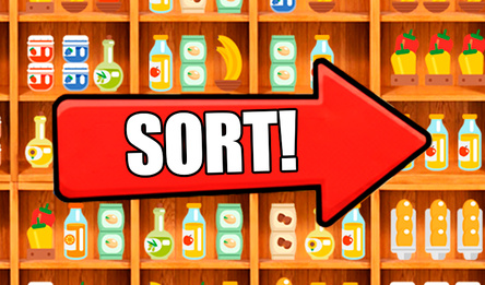 Easy sorting on shelves