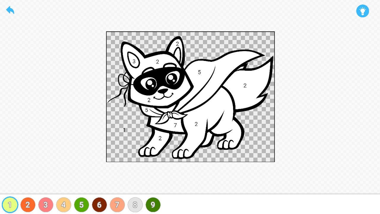 Раскраска по номерам. Рисунки антистресс.