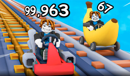 Обби: Поднимайся и скатывайся на тележках