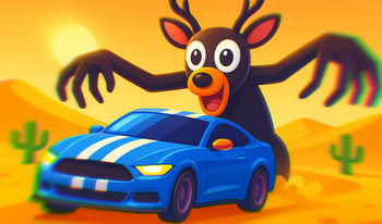 Прятки в пустыне на машине