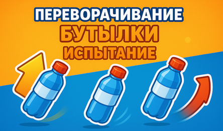 Переворачивание бутылки испытание