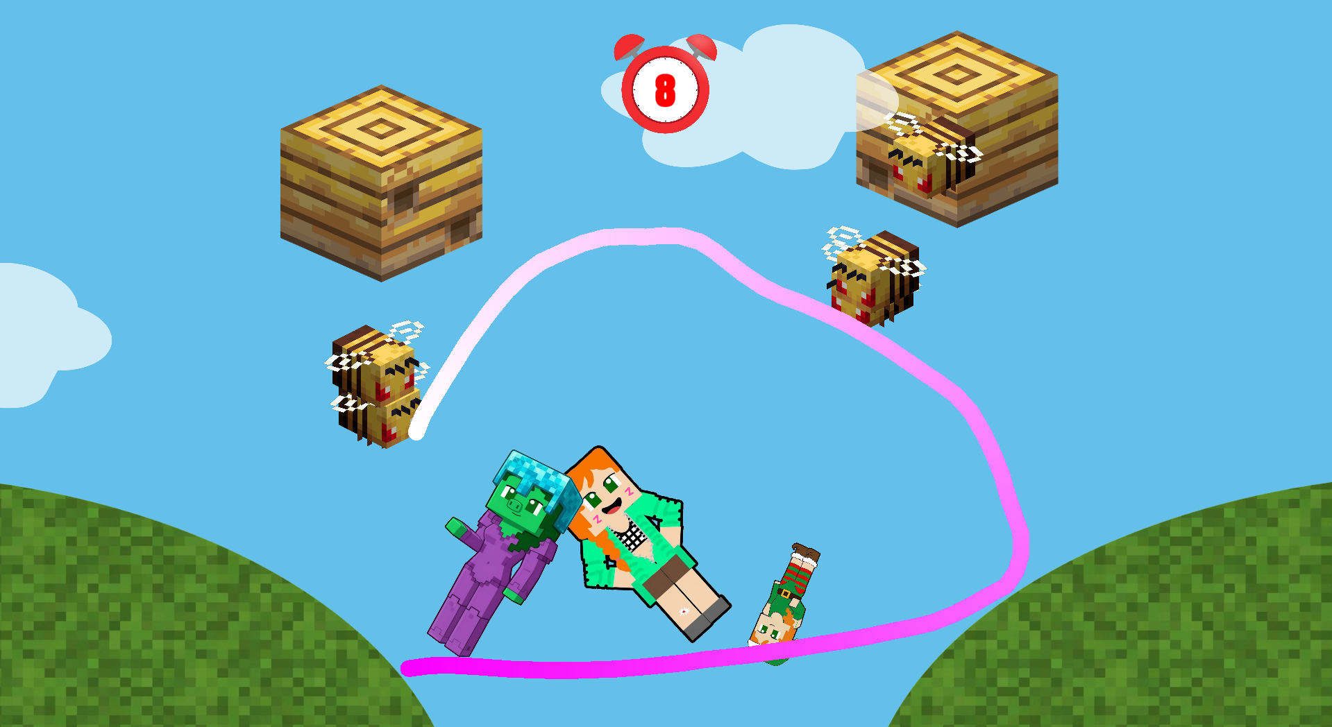 Спаси Алекс от пчёл