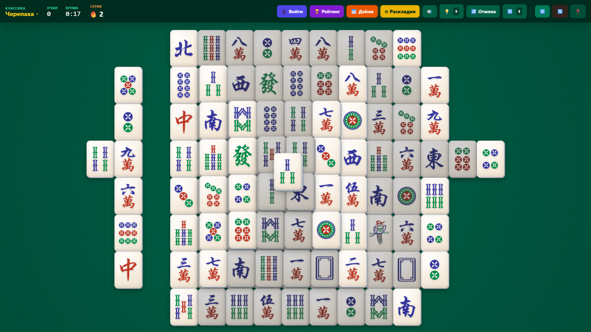 Маджонг Пасьянс: Все Раскладки