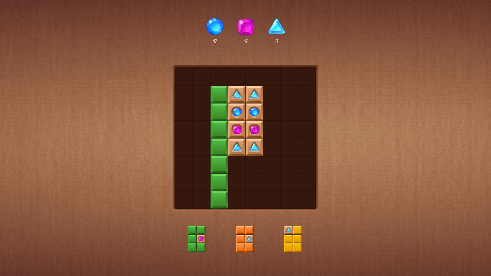 Блок Пазл 1010: Линии Самоцветов