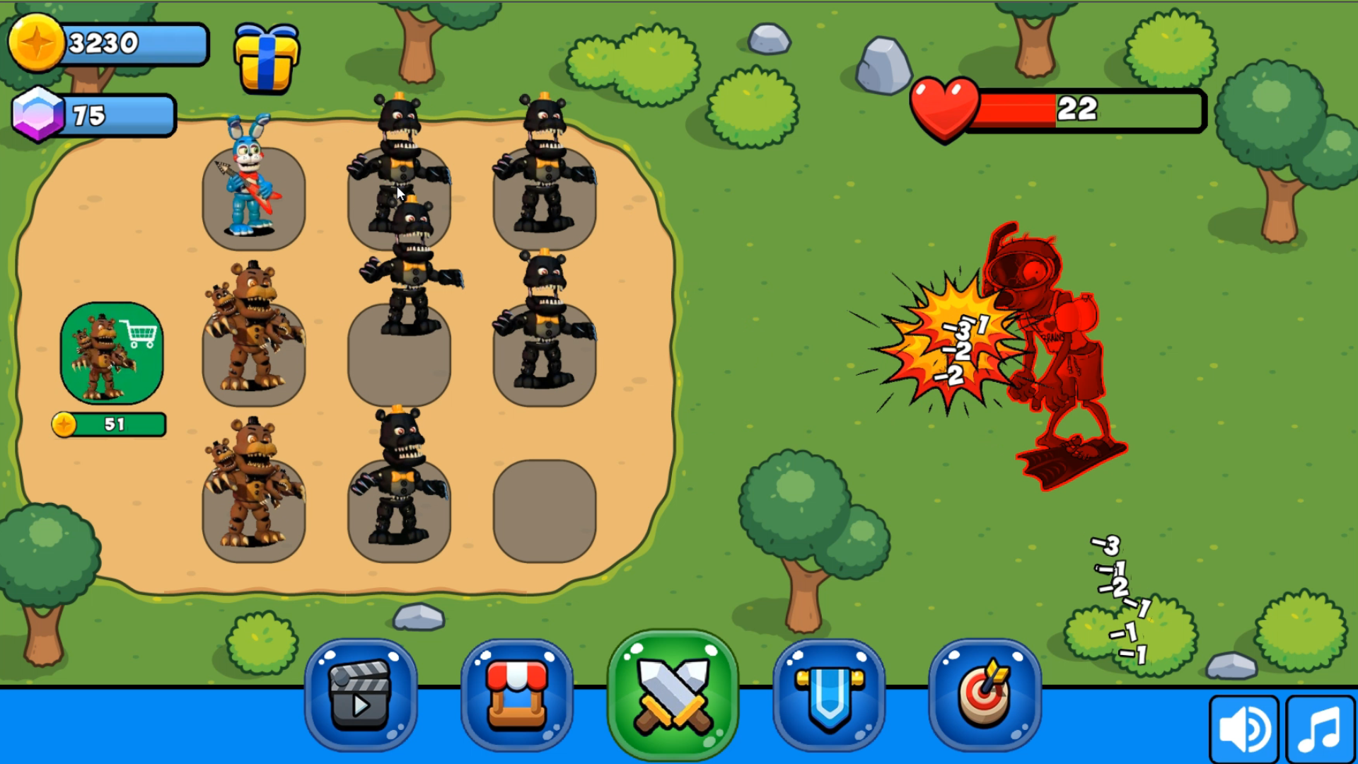 Фнаф Баттл: Собери Всех Аниматроников И Побеждай