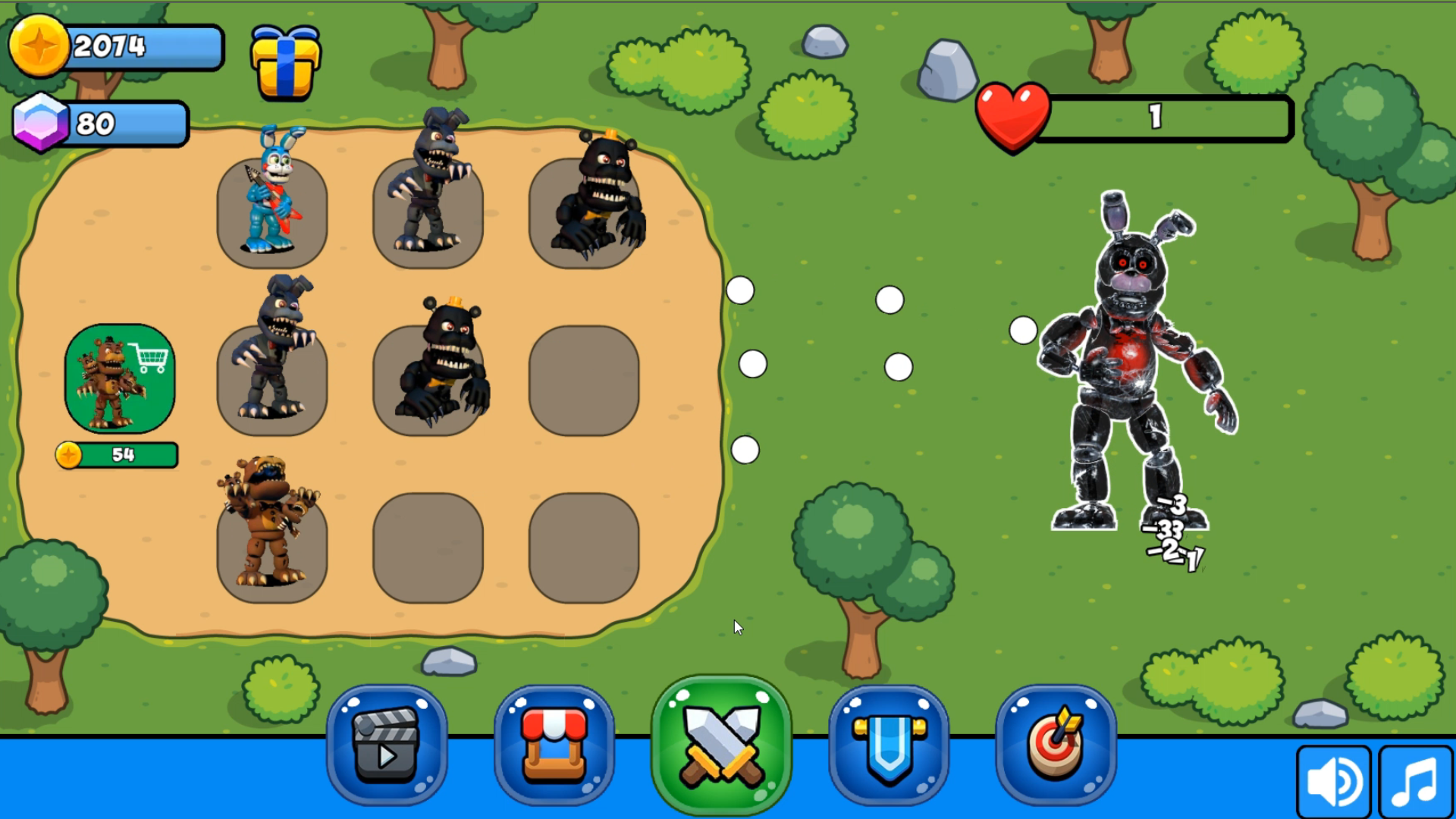 Фнаф Баттл: Собери Всех Аниматроников И Побеждай