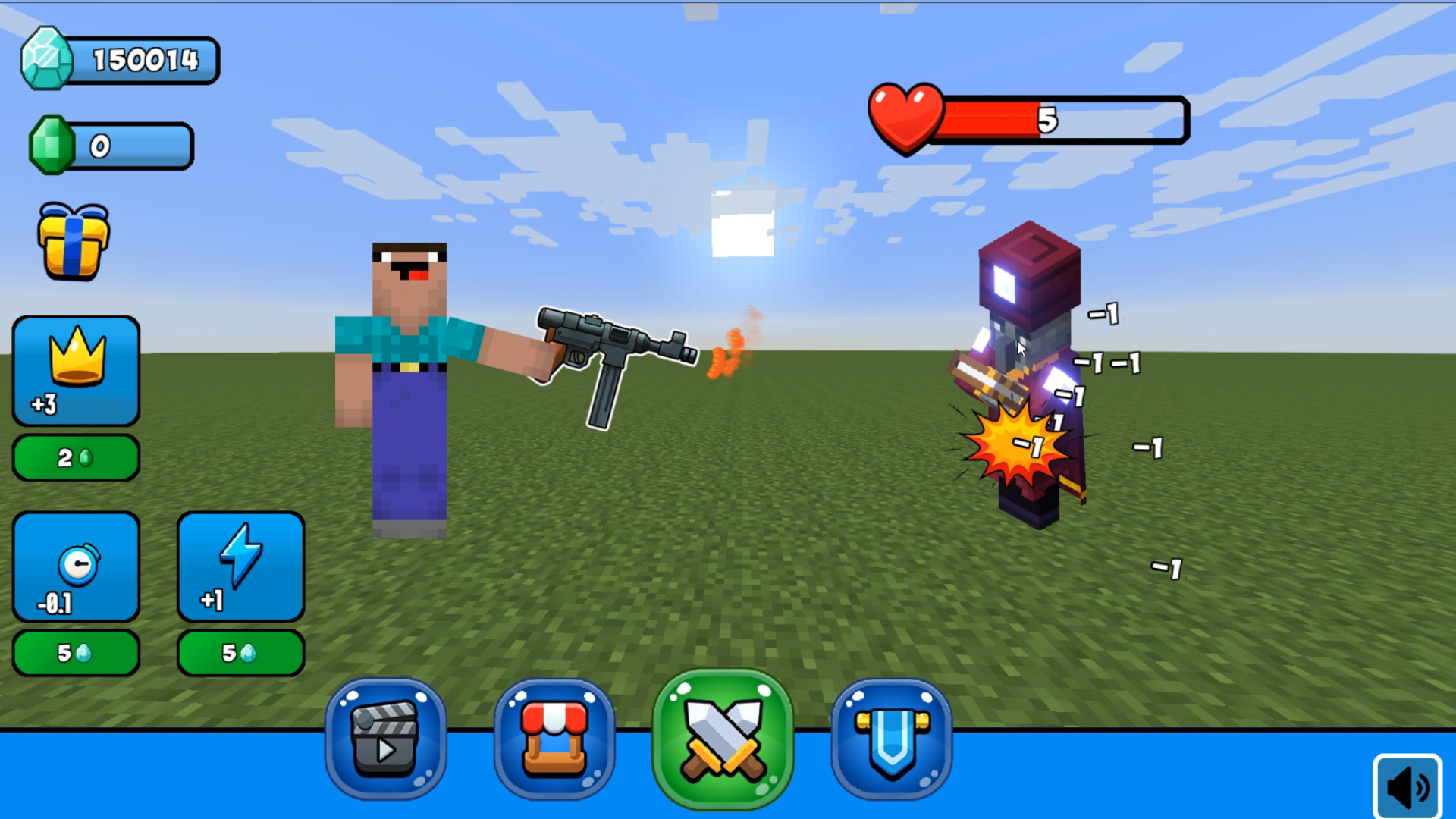 Нубик против Зомби: Уничтожай и Защити Деревню