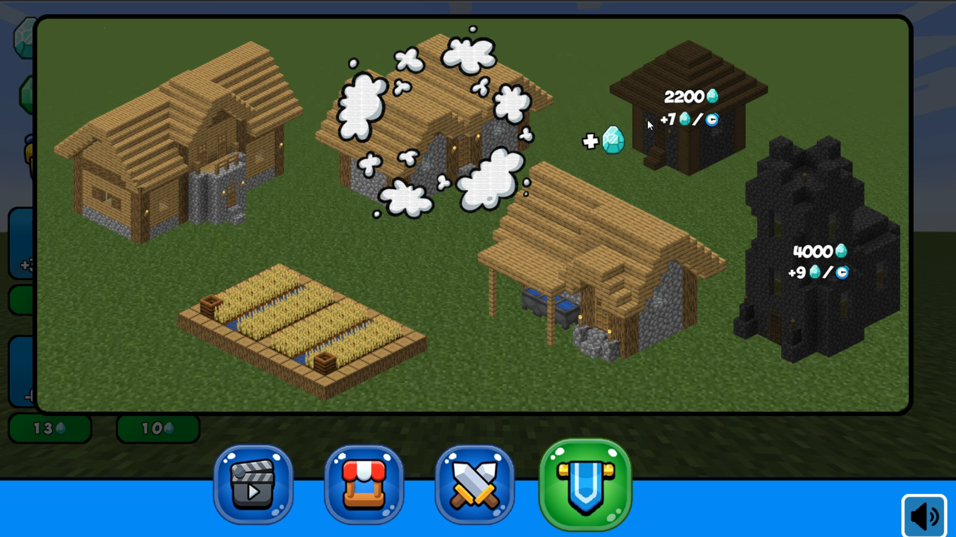 Нубик против Зомби: Уничтожай и Защити Деревню