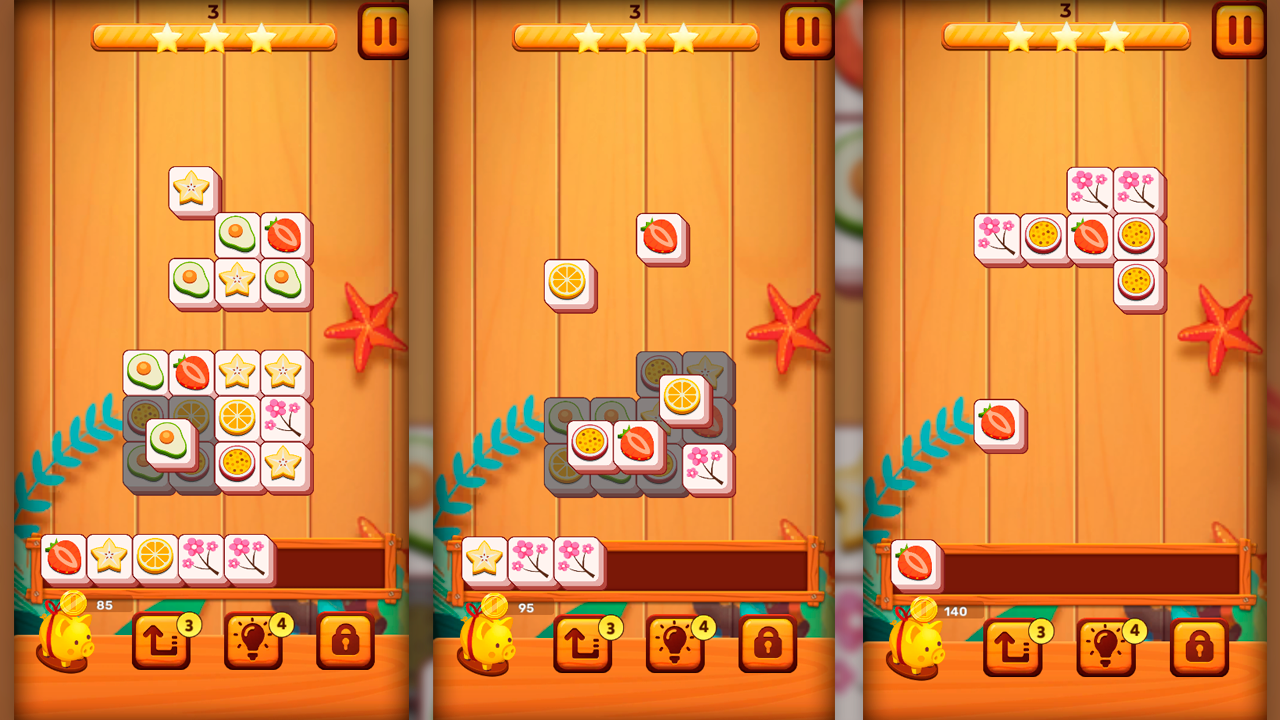 Фруктовые Три Плитки