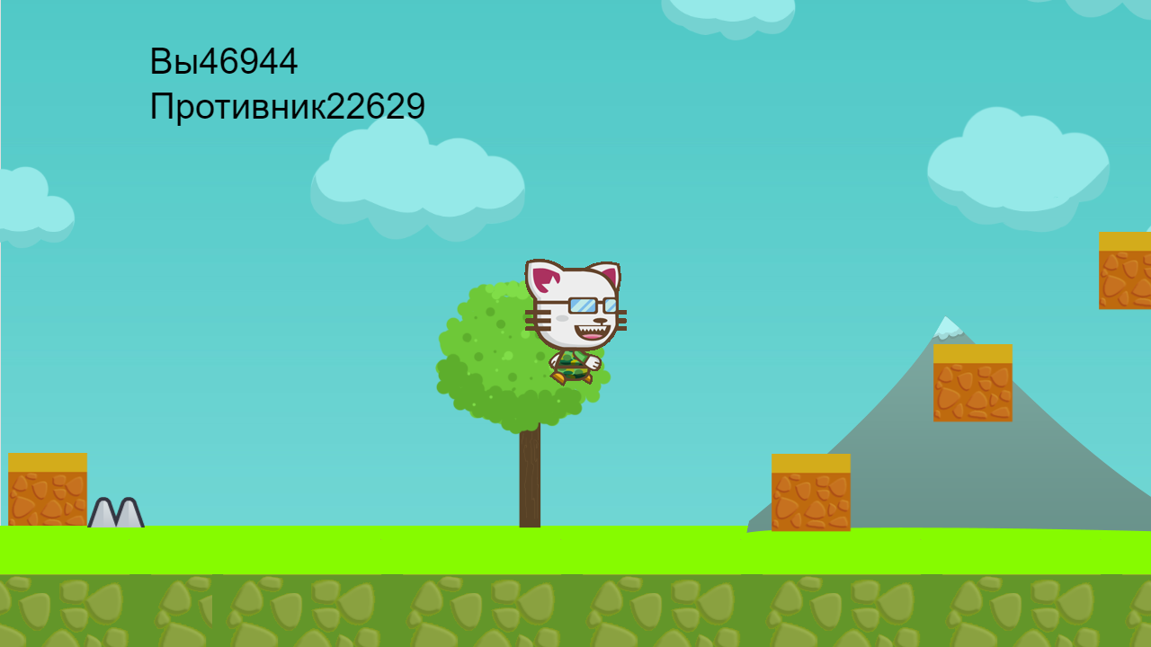 Кот - побег от собаки