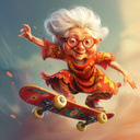 Бабушка на Скейтборде : Живучая Пенсионерка