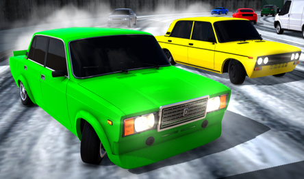 Дрифт на жигулях: Русская зима