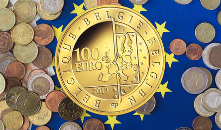 Слияние монет. Дойди до 100 Евро!