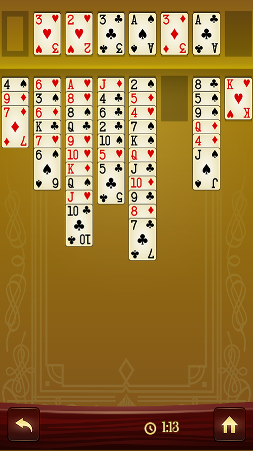 Freecell Solitaire — play online for free on Yandex Games