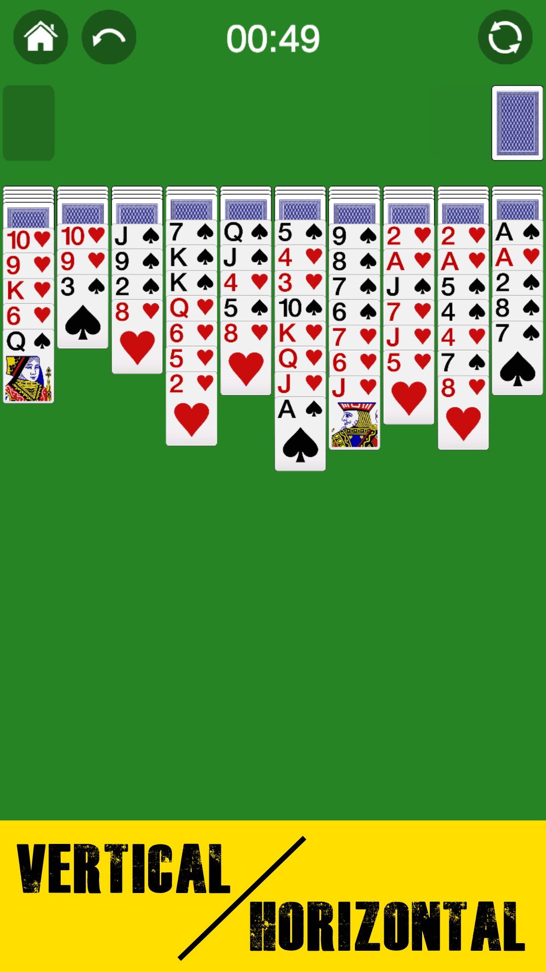 Spider Solitaire (1, 2, and 4 suits) — play online for free on Yandex Games