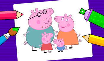 Peppa Pig - Çocuklar için boyama kitabı