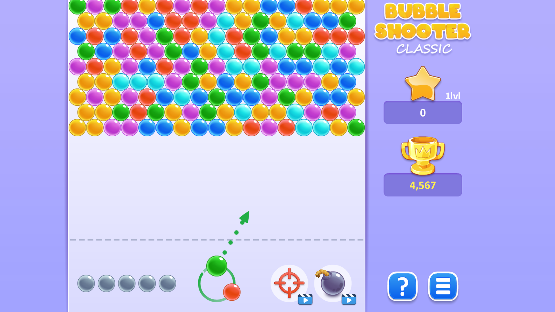 play classic bubble shooter