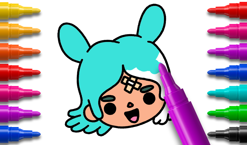 How to draw Toca Boca Girl Character