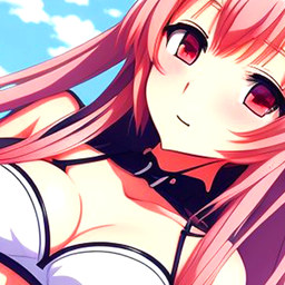 Anime girls on the beach