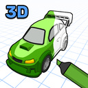 3D Coloring Book: Cars