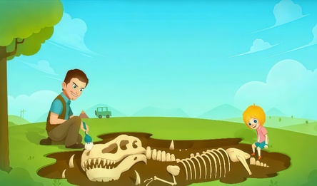 Раскопай Все Кости: Нубик и Динозавры