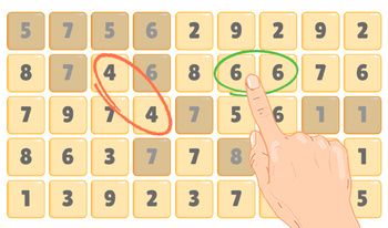 Соедини Чиселки: Найди десятки и пары