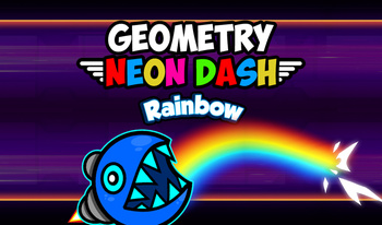 Geometry Neon Dash Rainbow