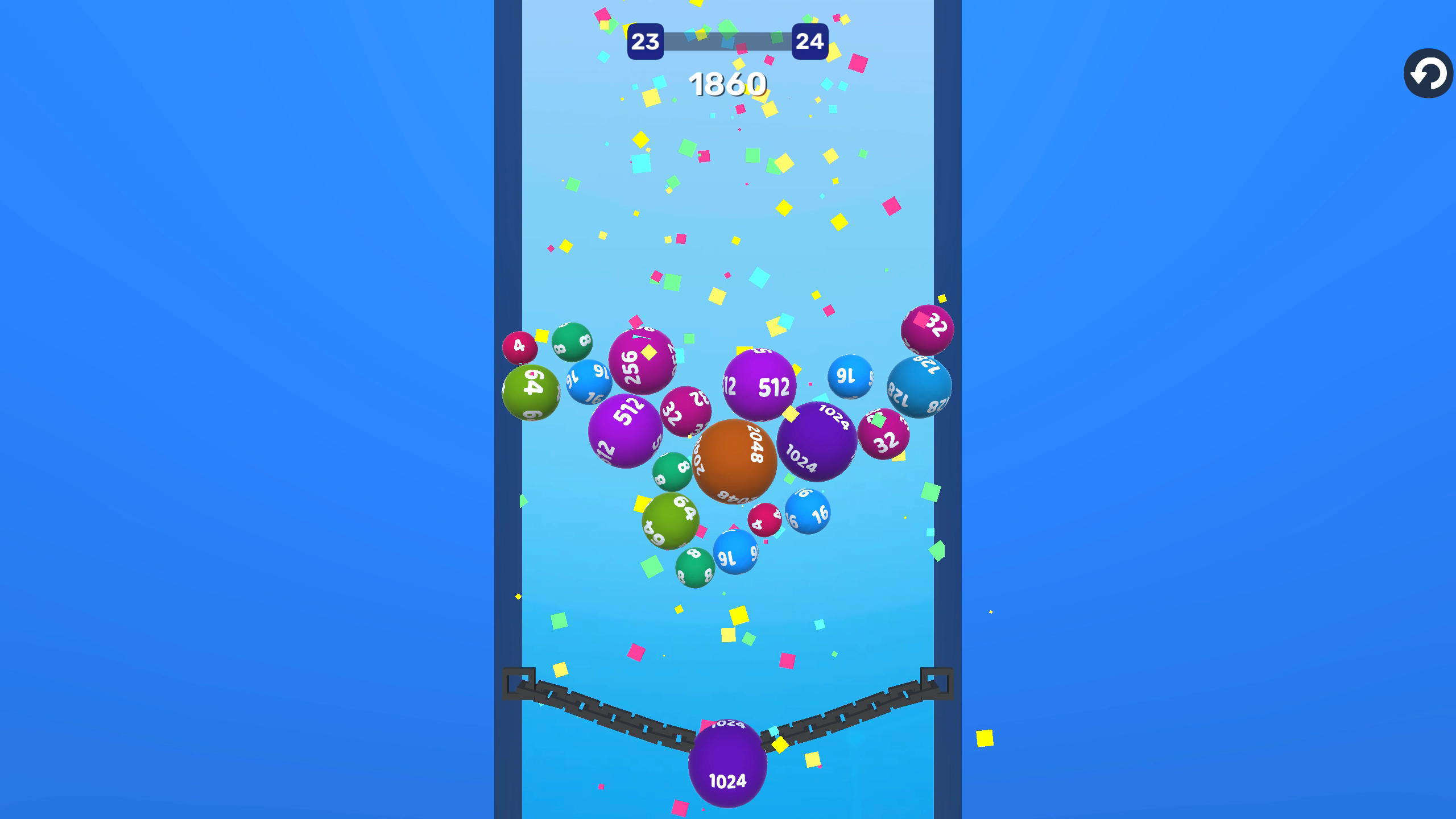 Physical Balls 2048 — play online for free on Yandex Games